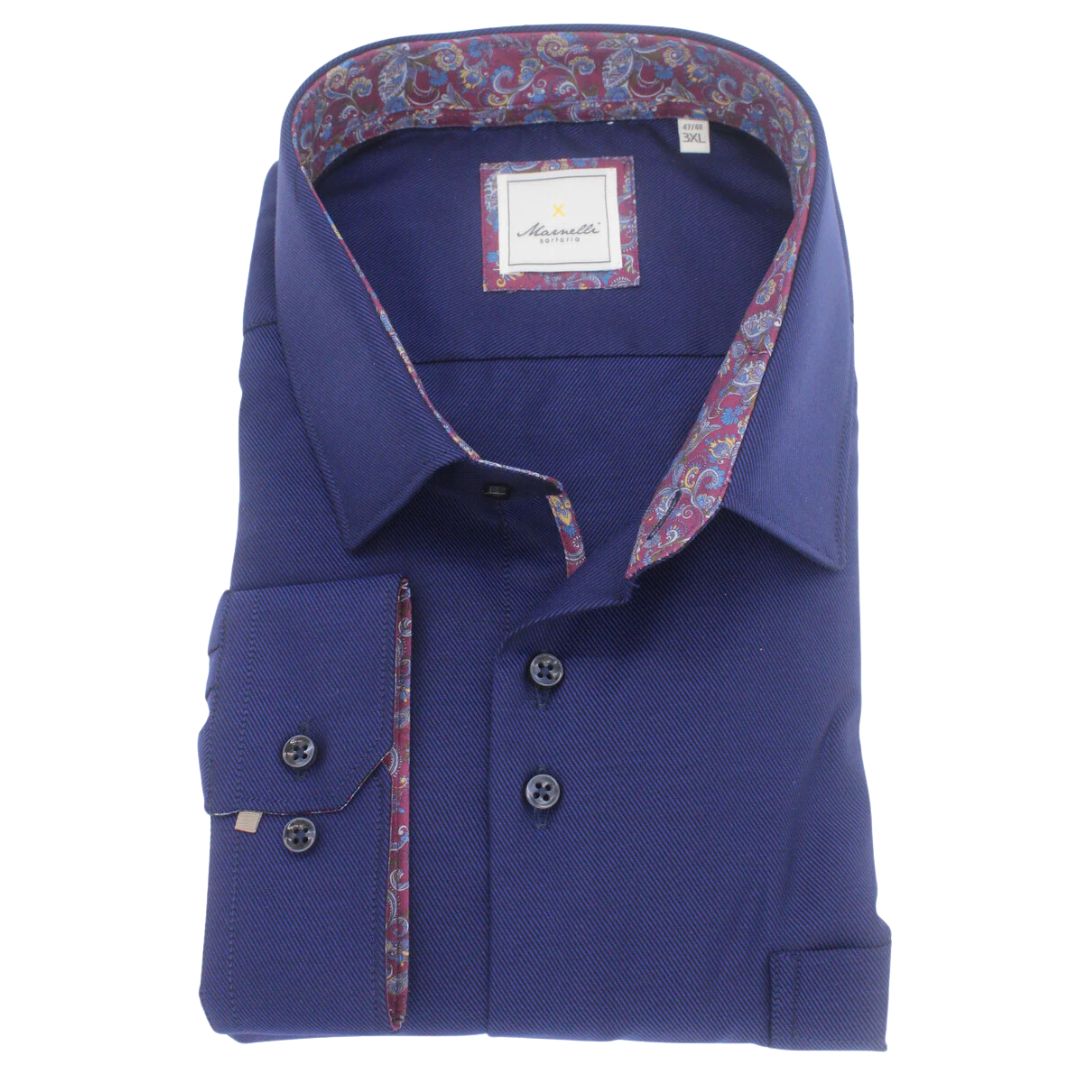 Marnelli Purple Self Stripe Shirt Purple