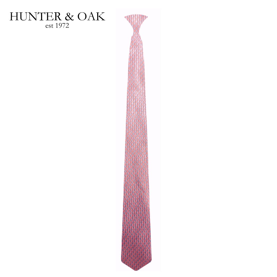 Hunter & Oak Lilac & Blue Pattern Tie Purple