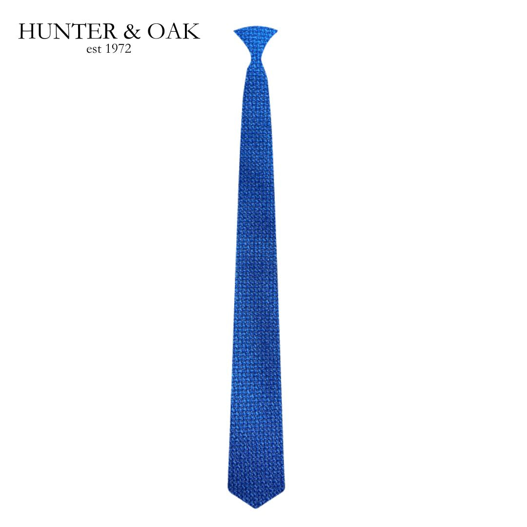 Hunter & Oak Blue Textured Tie Blue
