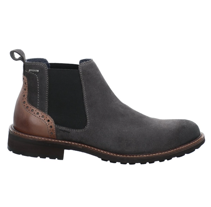 Josef Seibel Jasper Velour Asphalt Boot Grey