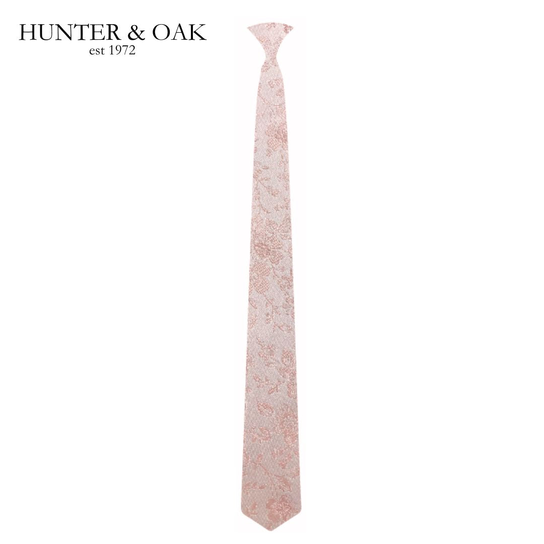 Hunter & Oak X-Long Light Pink Tie Pink