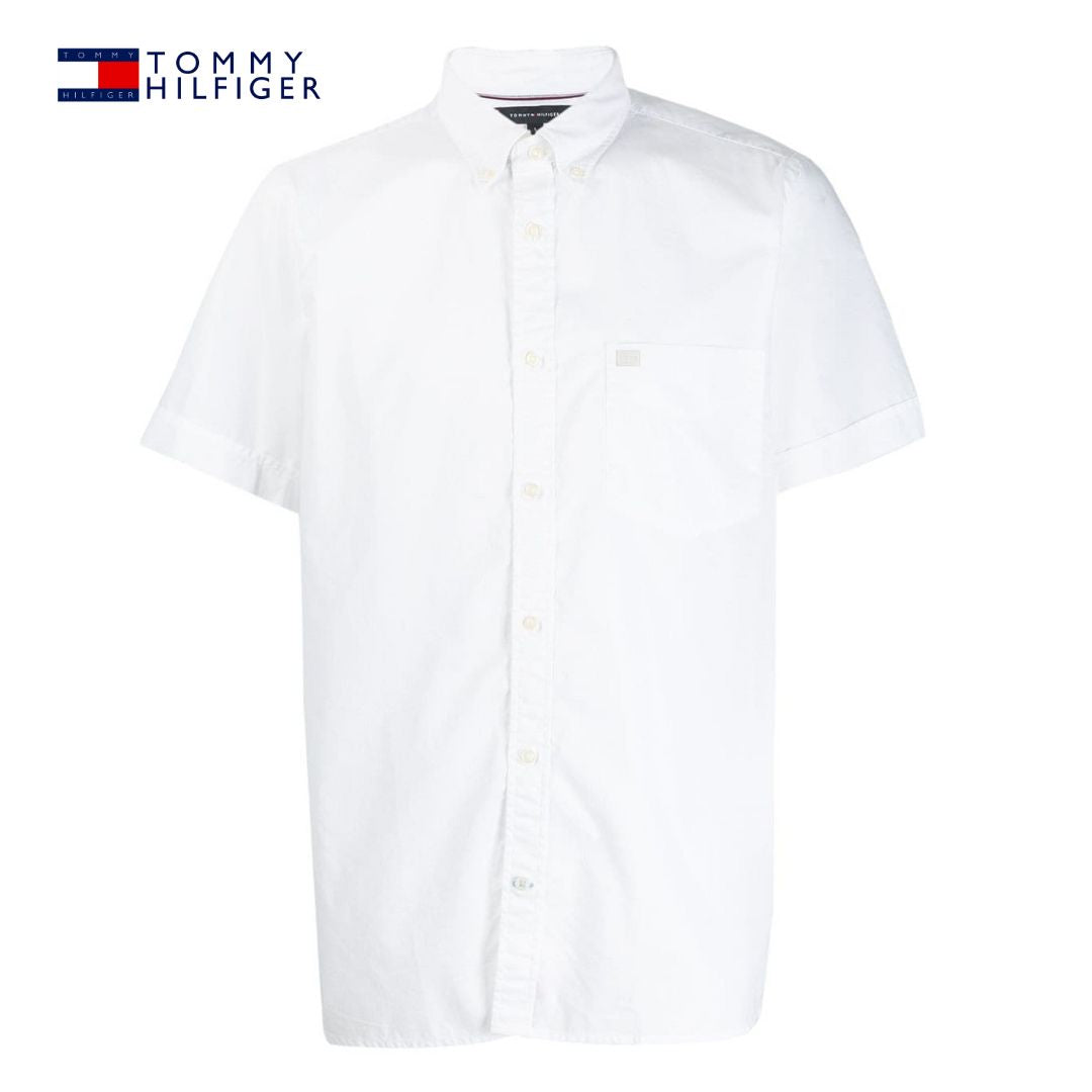 Tommy Hilfiger White Poplin Short Sleeve White