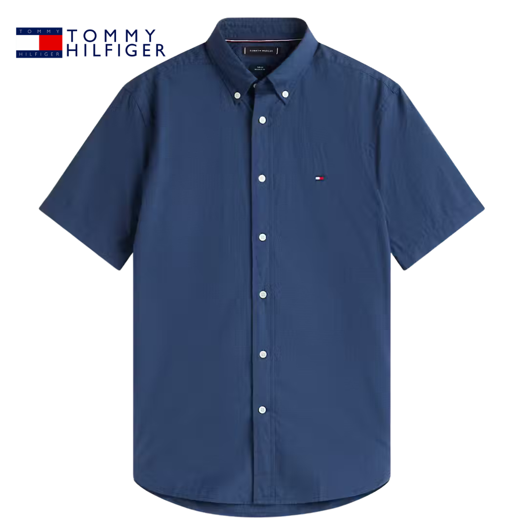 Tommy Hilfiger Houndstooth Navy Shirt Navy