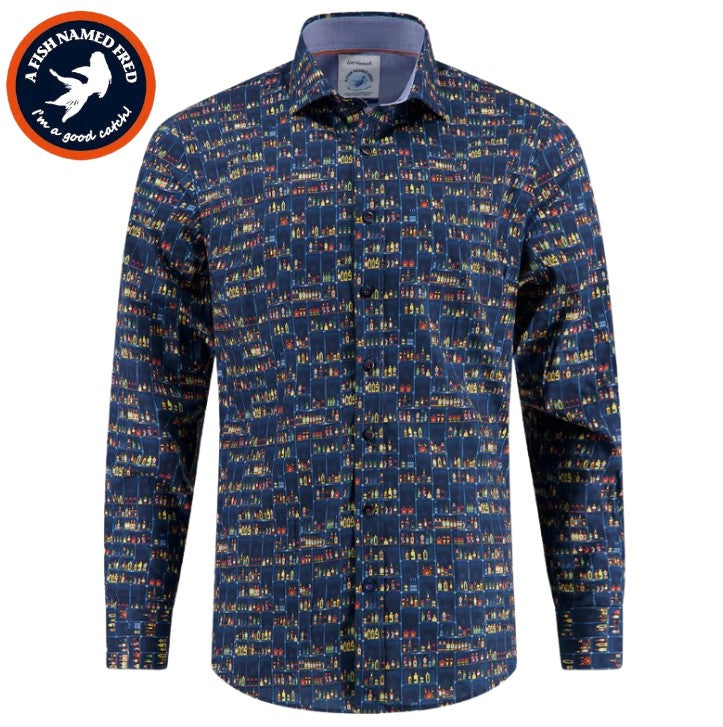 A Fish Named Fred Cheers Navy Shirt Navy