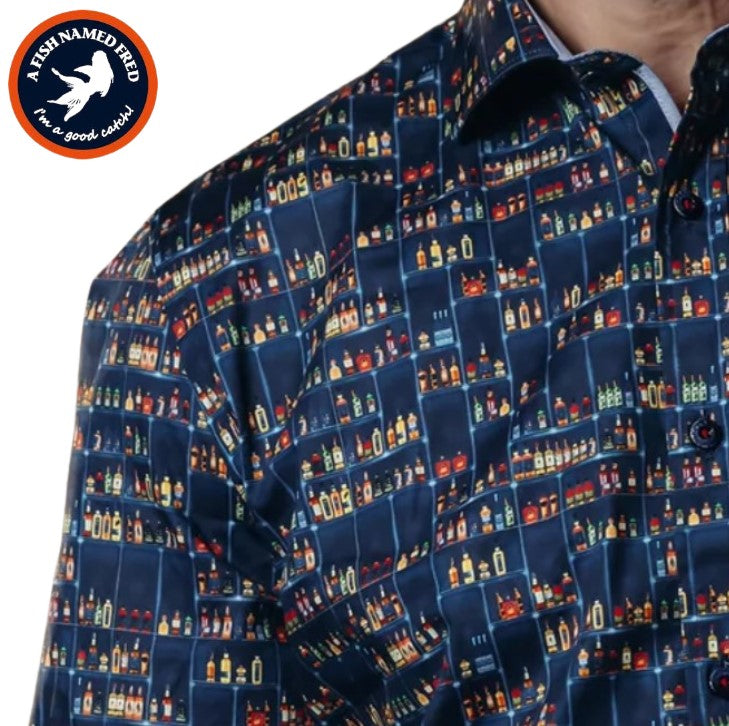 A Fish Named Fred Cheers Navy Shirt Navy