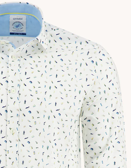 A Fish Named Fred - Paint Strokes Shirt White