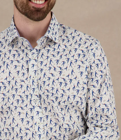 A Fish Named Fred Dancing Man Shirt White