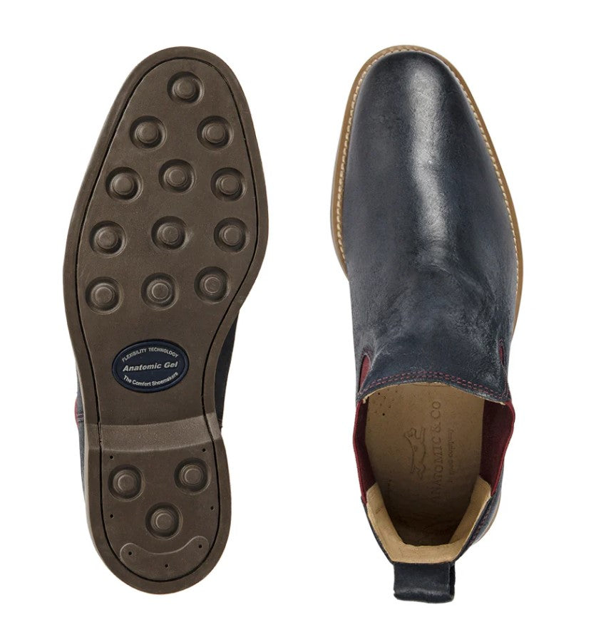Anatomic Cardoso Leather Chelsea Boots Navy