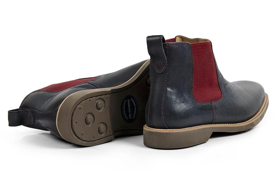 Anatomic Cardoso Leather Chelsea Boots Navy