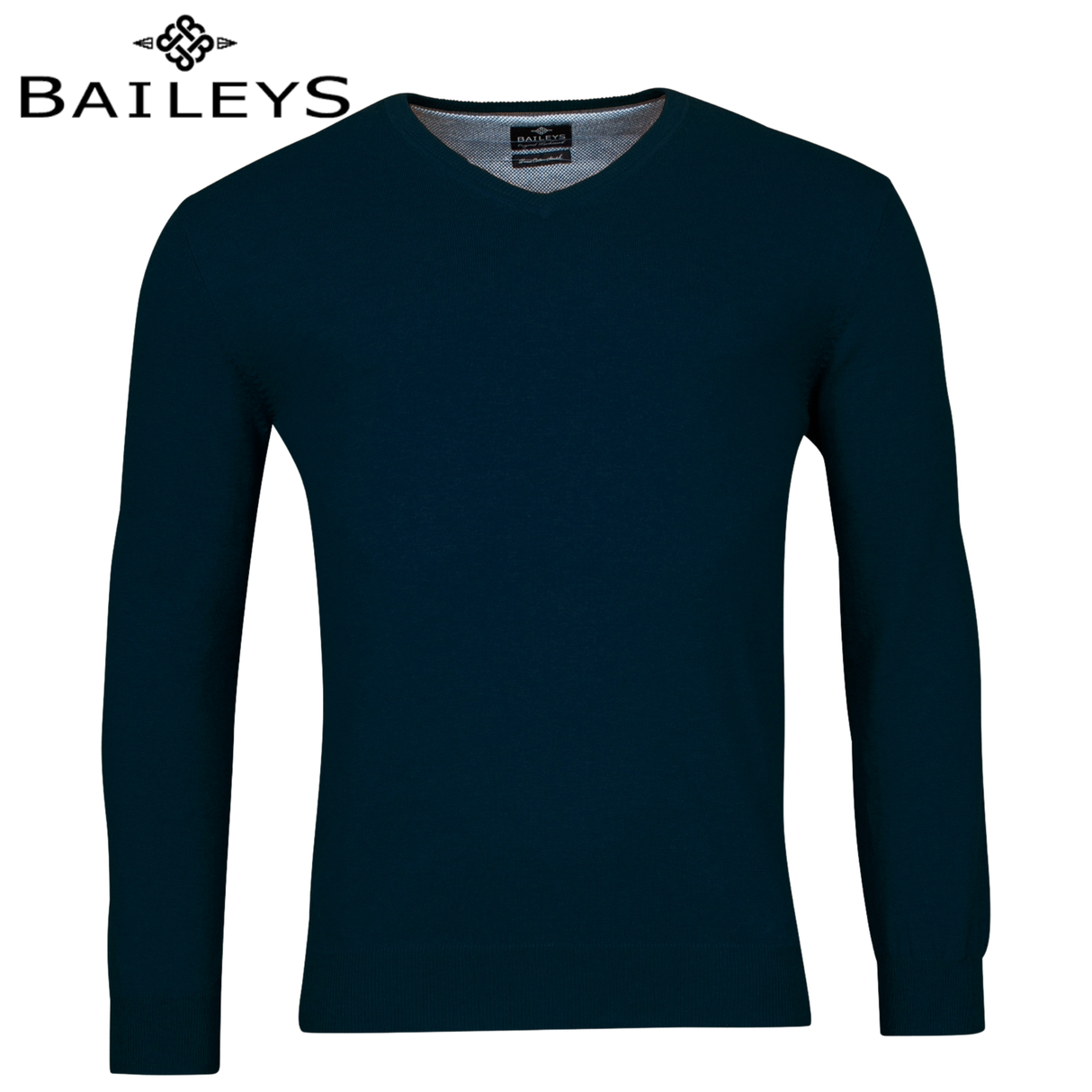 Baileys Classic Cotton Navy V-Neck Knit Navy
