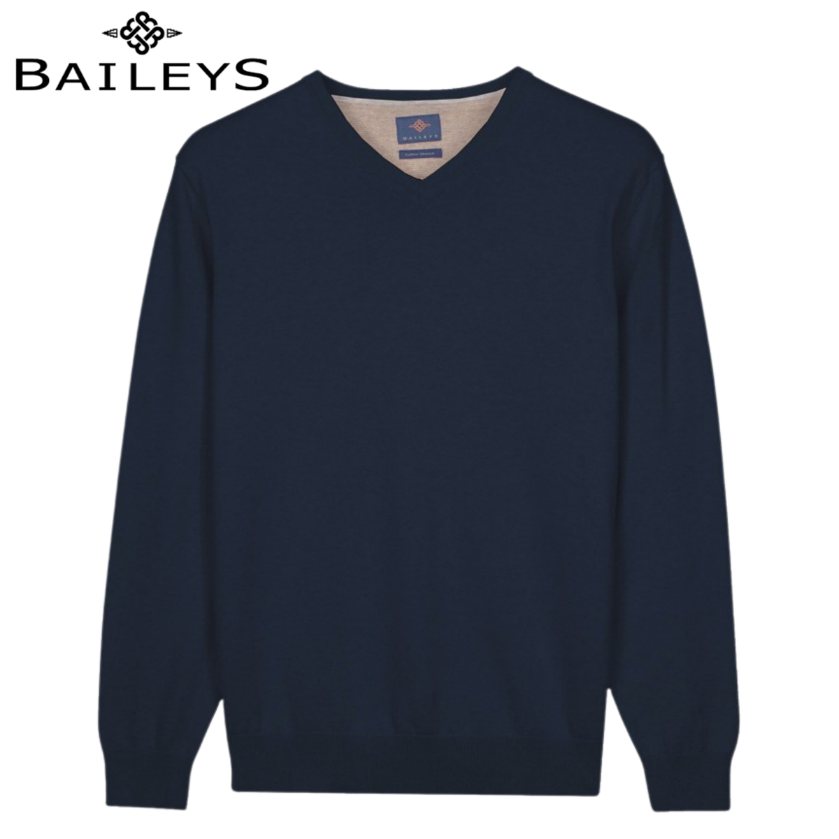 Baileys Classic Navy V-Neck Knit Navy