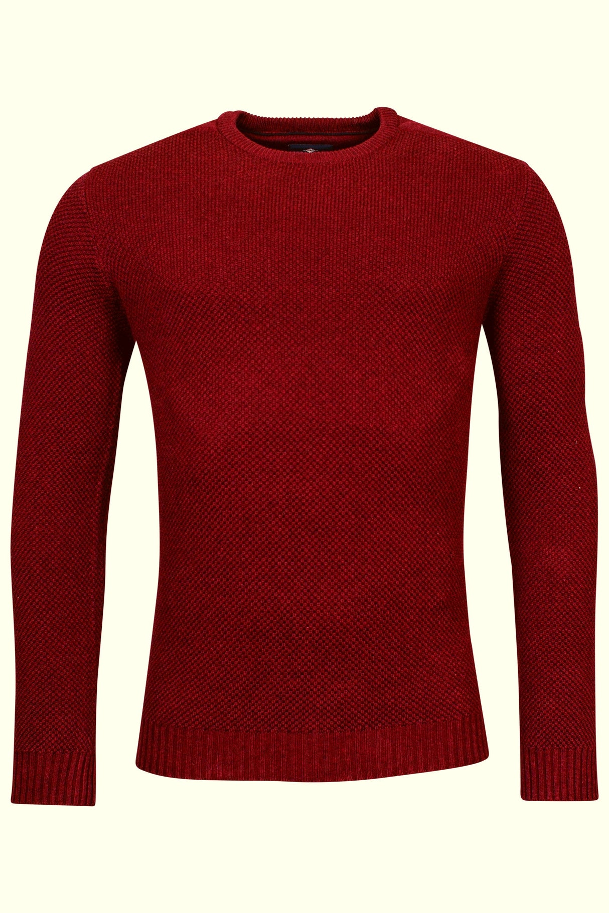 Baileys Crew Neck Rust Structured Knit Orange