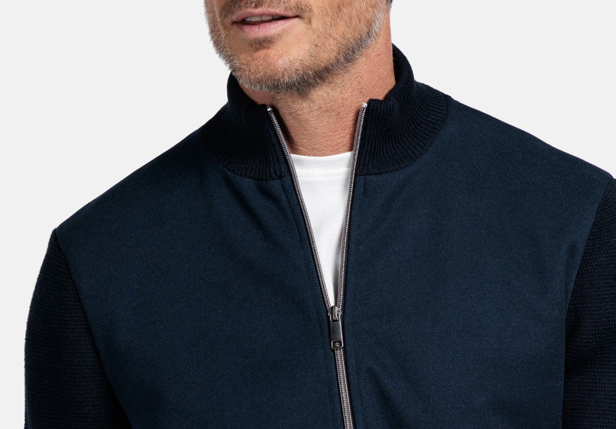 Baileys Heavyweight Full Zip Navy Sweat Navy