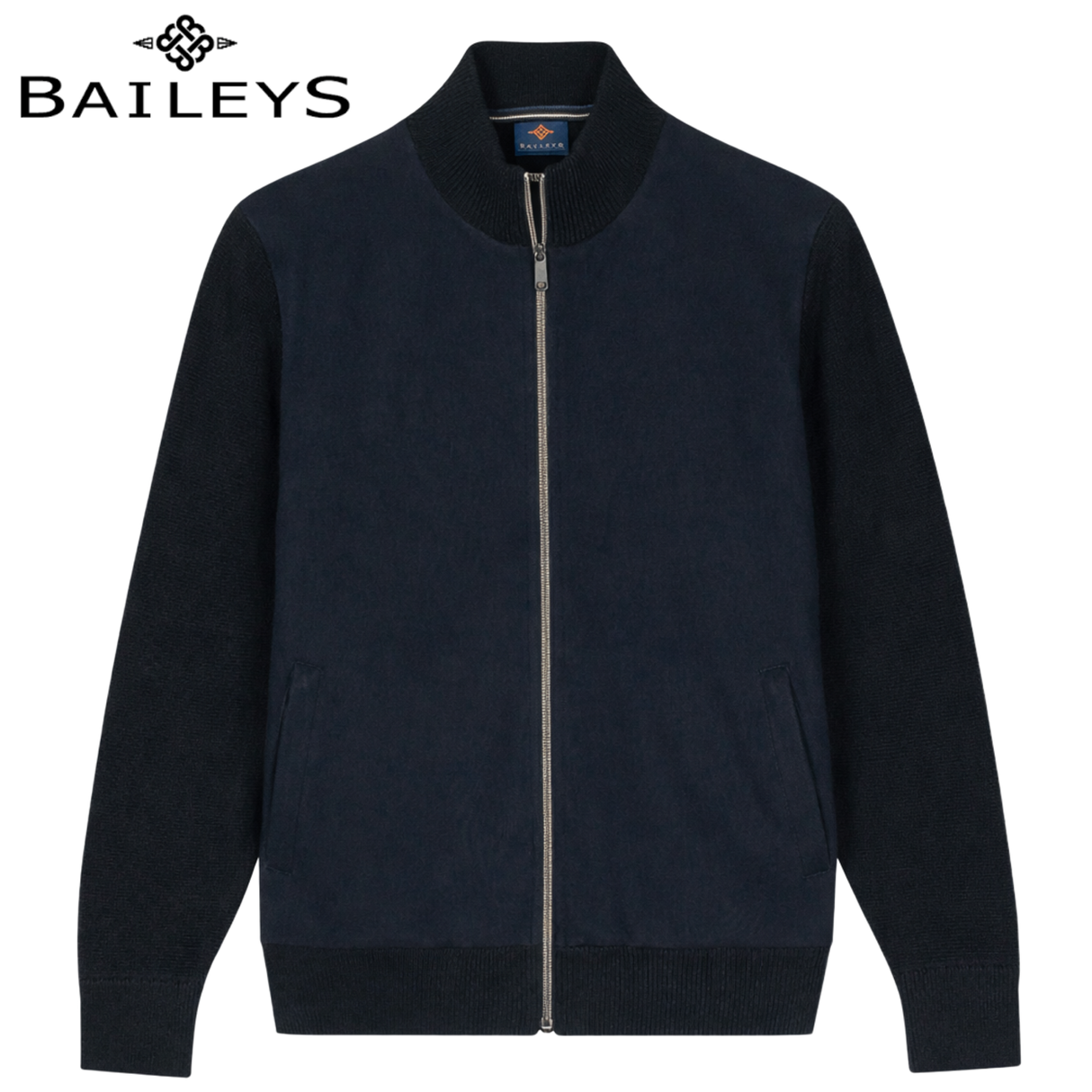 Baileys Heavyweight Full Zip Navy Sweat Navy