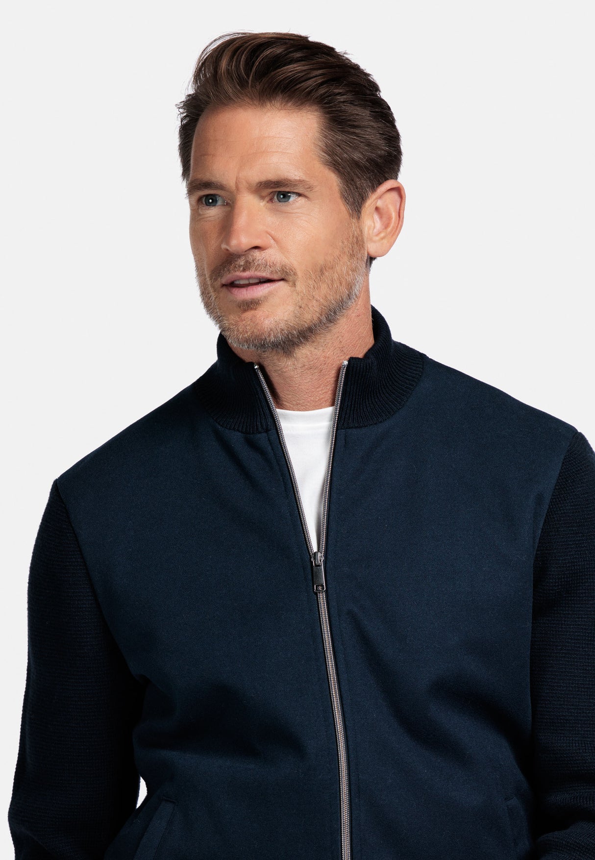 Baileys Heavyweight Full Zip Navy Sweat Navy