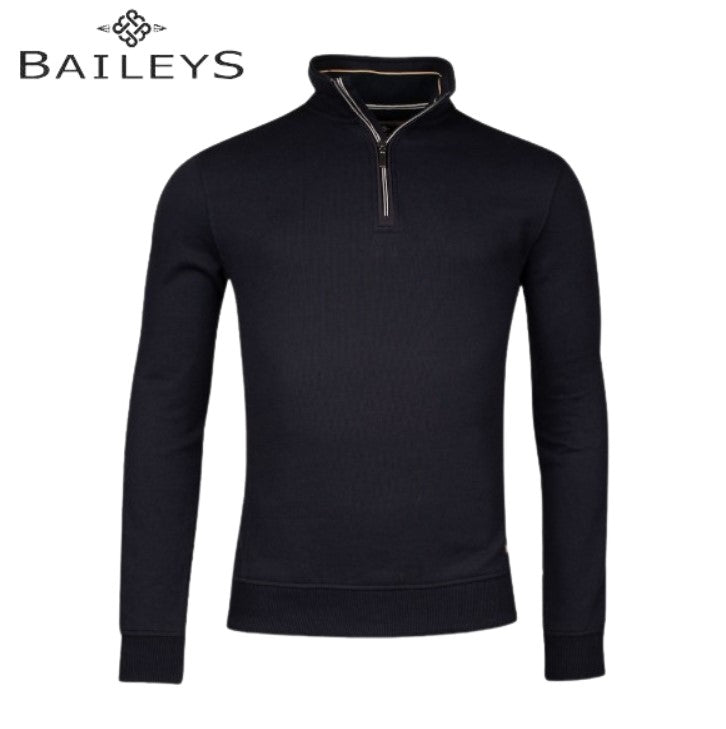 Baileys Quarter Zip Honeycomb Sweatshirt Navy