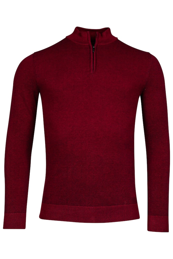 Baileys 1/2 Zip Dark Red Pullover Knit Red