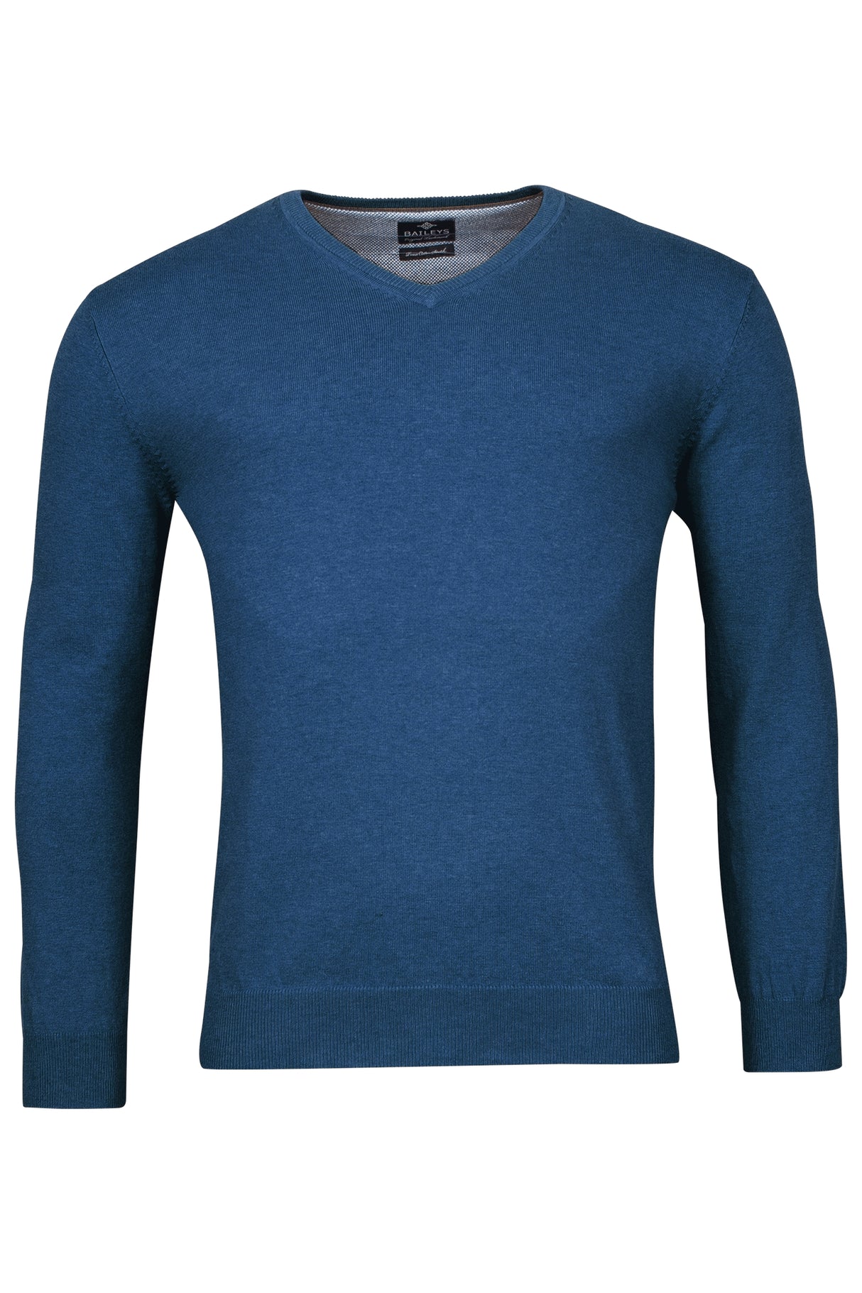 Baileys Cotton V-Neck Cobalt Blue Jumper Blue