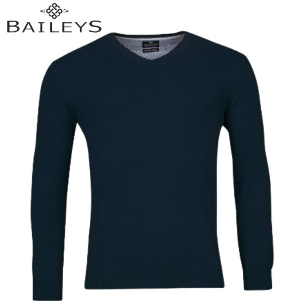 Baileys Classic V-Neck Navy Jumper Navy