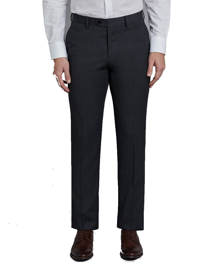 Voeut Black Pin Stripe Trousers Black