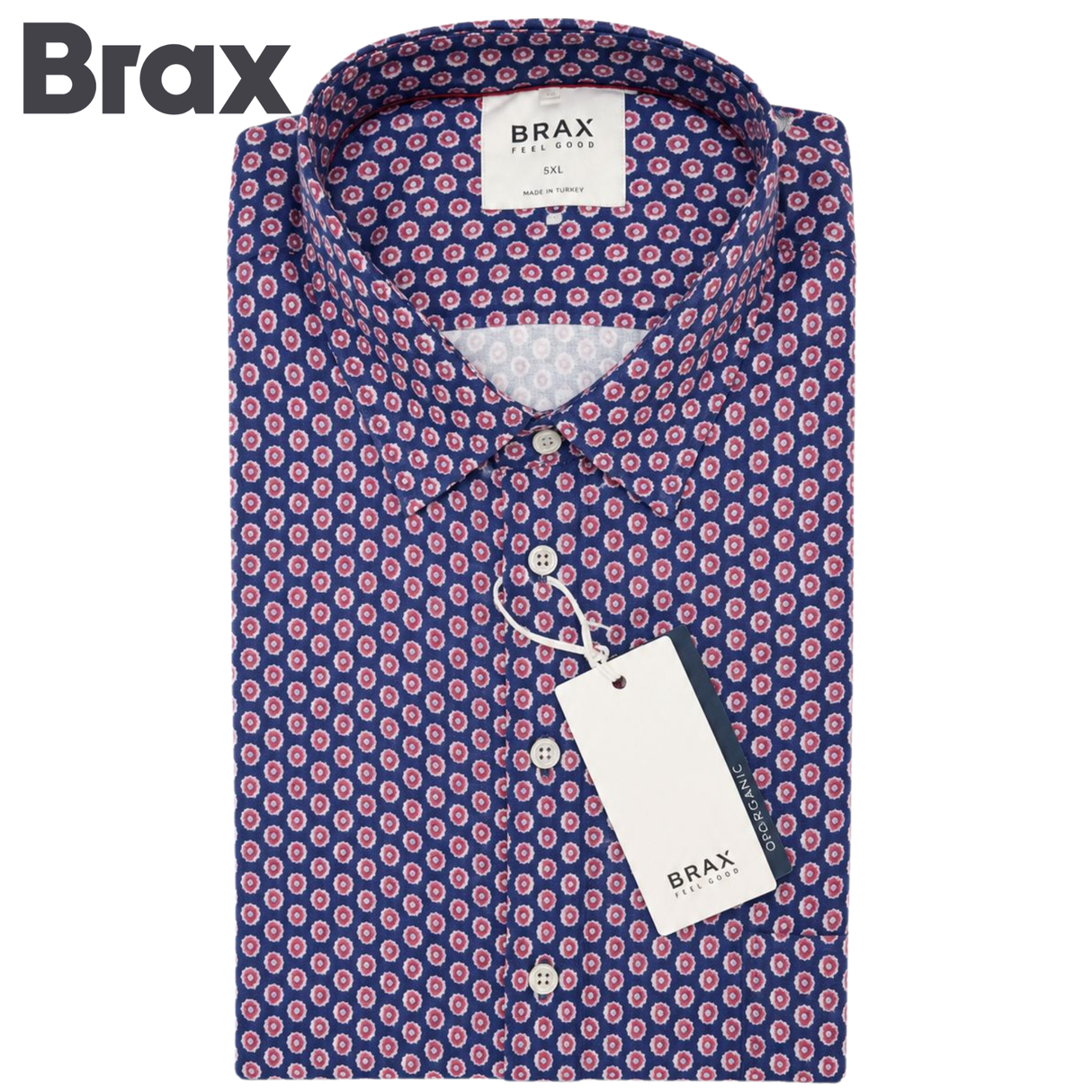Brax Dan Organic Linen Summer Shirt Navy