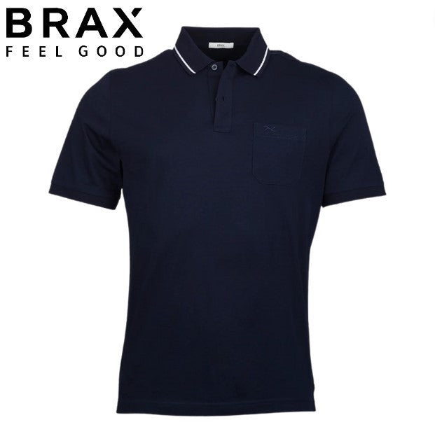 Brax Pete Navy Polo Shirt Navy