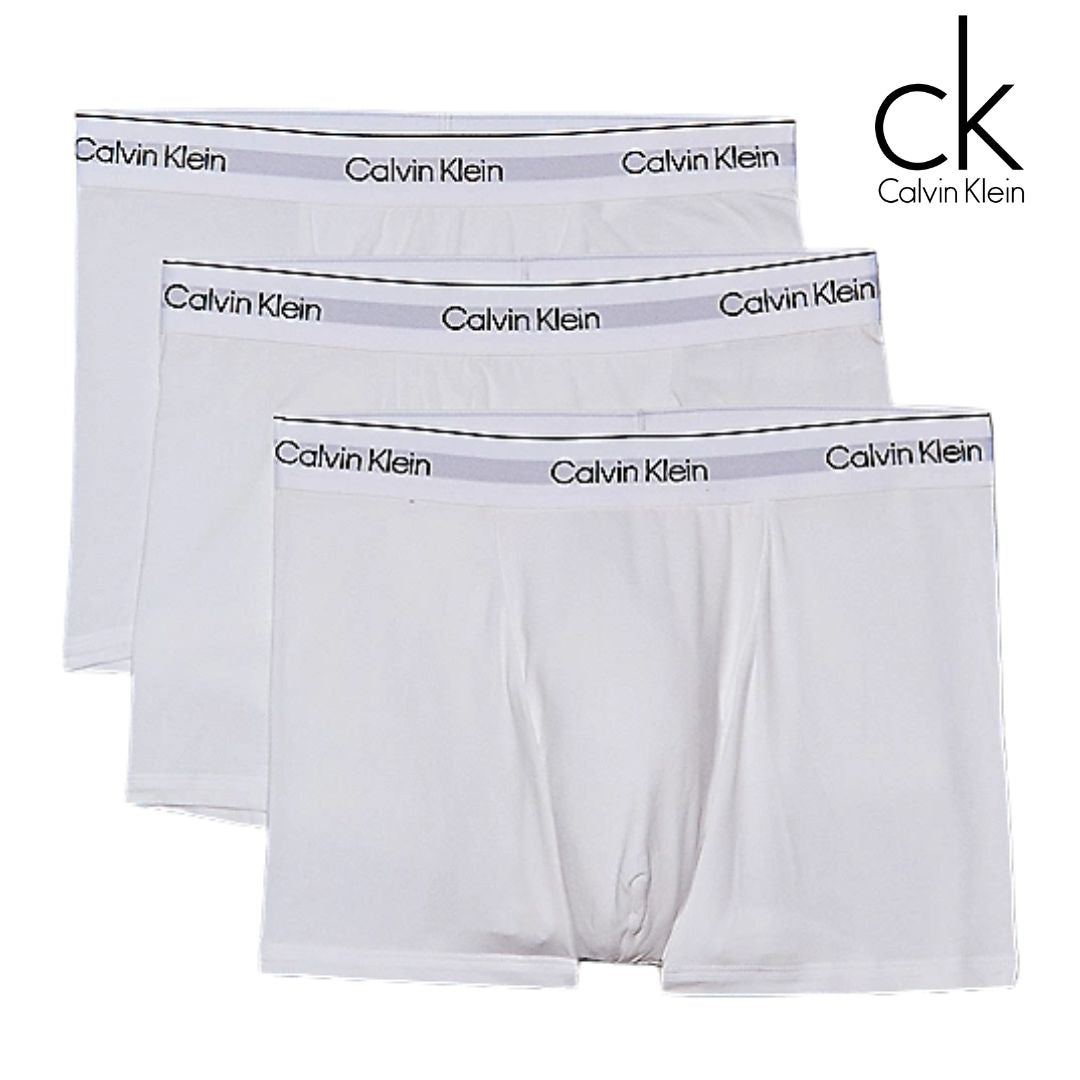 Calvin Klein Three Pack Classic Trunks White