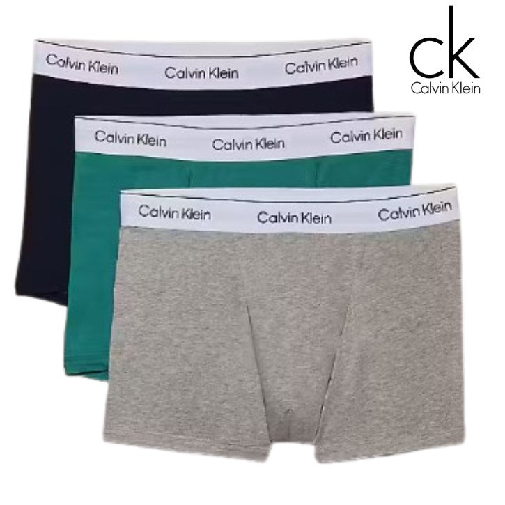 Calvin Klein 3-Pack Glacier Blue Trunks Blue