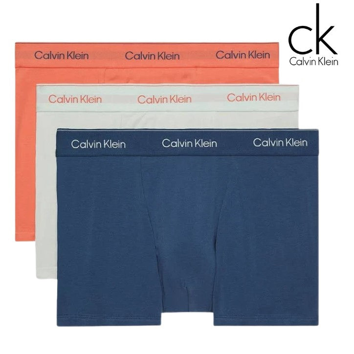 Calvin Klein Coral Three Pack Trunks Orange