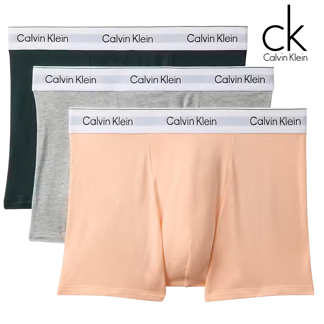 Calvin Klein 3-Pack Relaxed Fit Trunks Orange