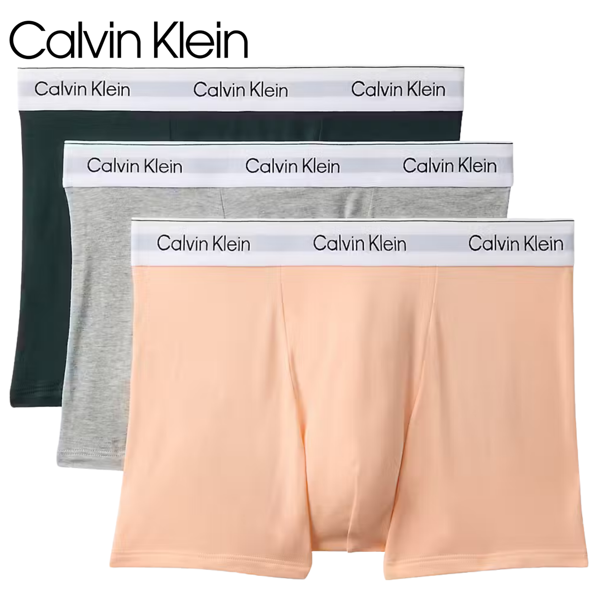 Calvin Klein 3-Pack Relaxed Fit Trunks Orange