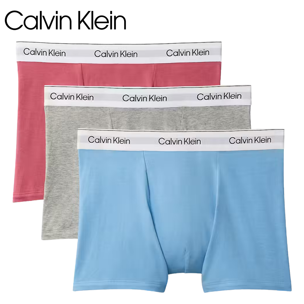 Calvin Klein 3-Pack Relaxed Fit Trunks Pink