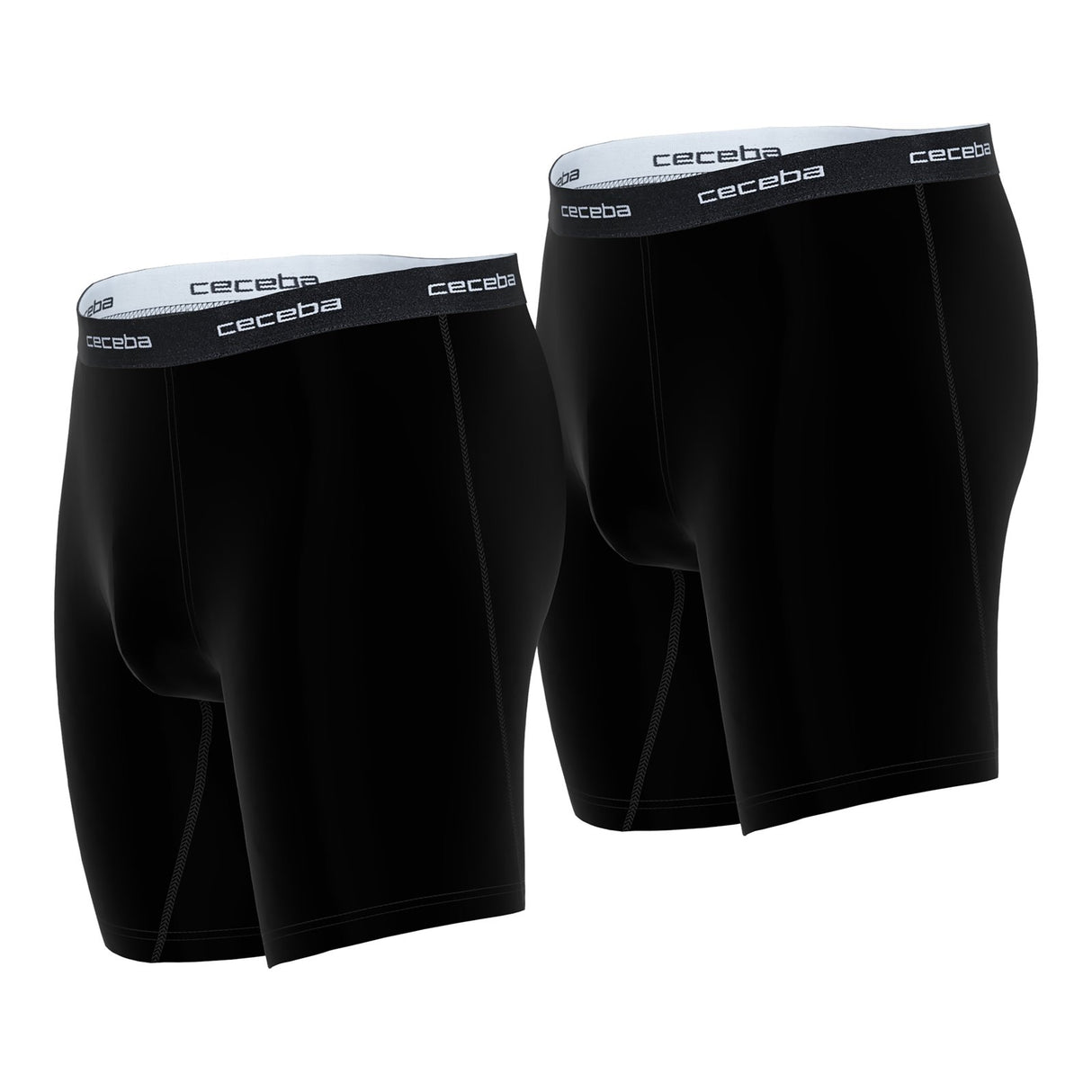 Ceceba 2Pk Stretch Long Leg Black Trunk Black