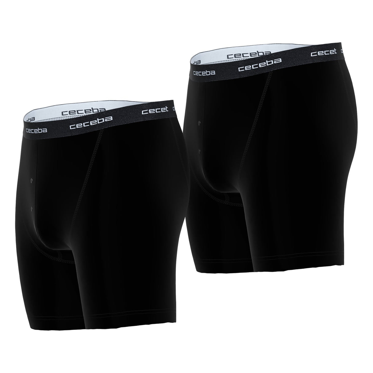 Ceceba Black 2 Pack Long Boxer Brief Black