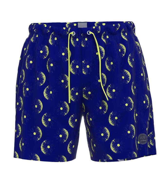 Ceceba Swirl Print Lined Swim Shorts Blue