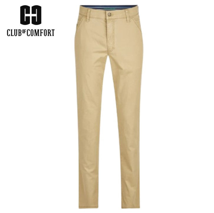 Club Of Comfort Denver Stretch Chinos Beige