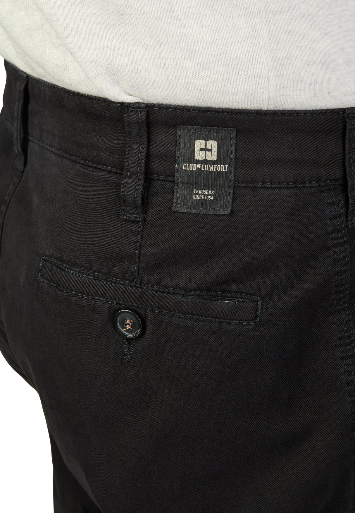 Club Of Comfort Black X-Tall Chinos Black