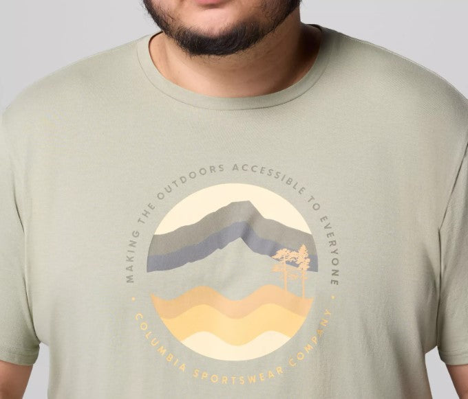 Columbia Path Lake Graphic Crew Neck Tee Green