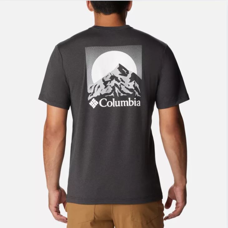 Columbia Tech Trail Graphic Black Tee Black