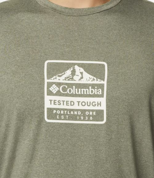 Columbia Tech Trail Graphic Green Tee Green