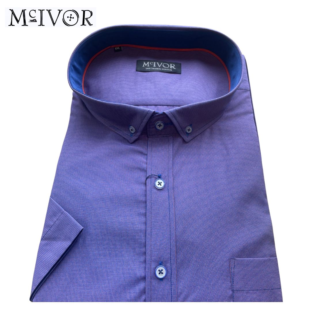 Mc Ivor Daire Cerise Check Shirt Navy