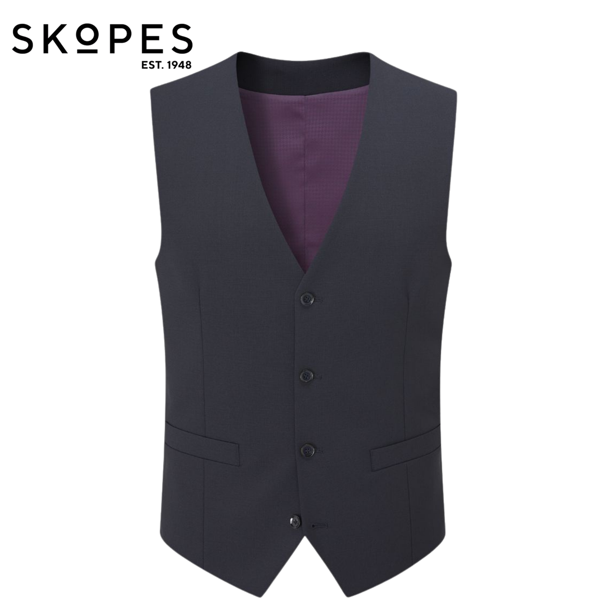 Skopes Darwin Extra Long Navy Waistcoat Navy