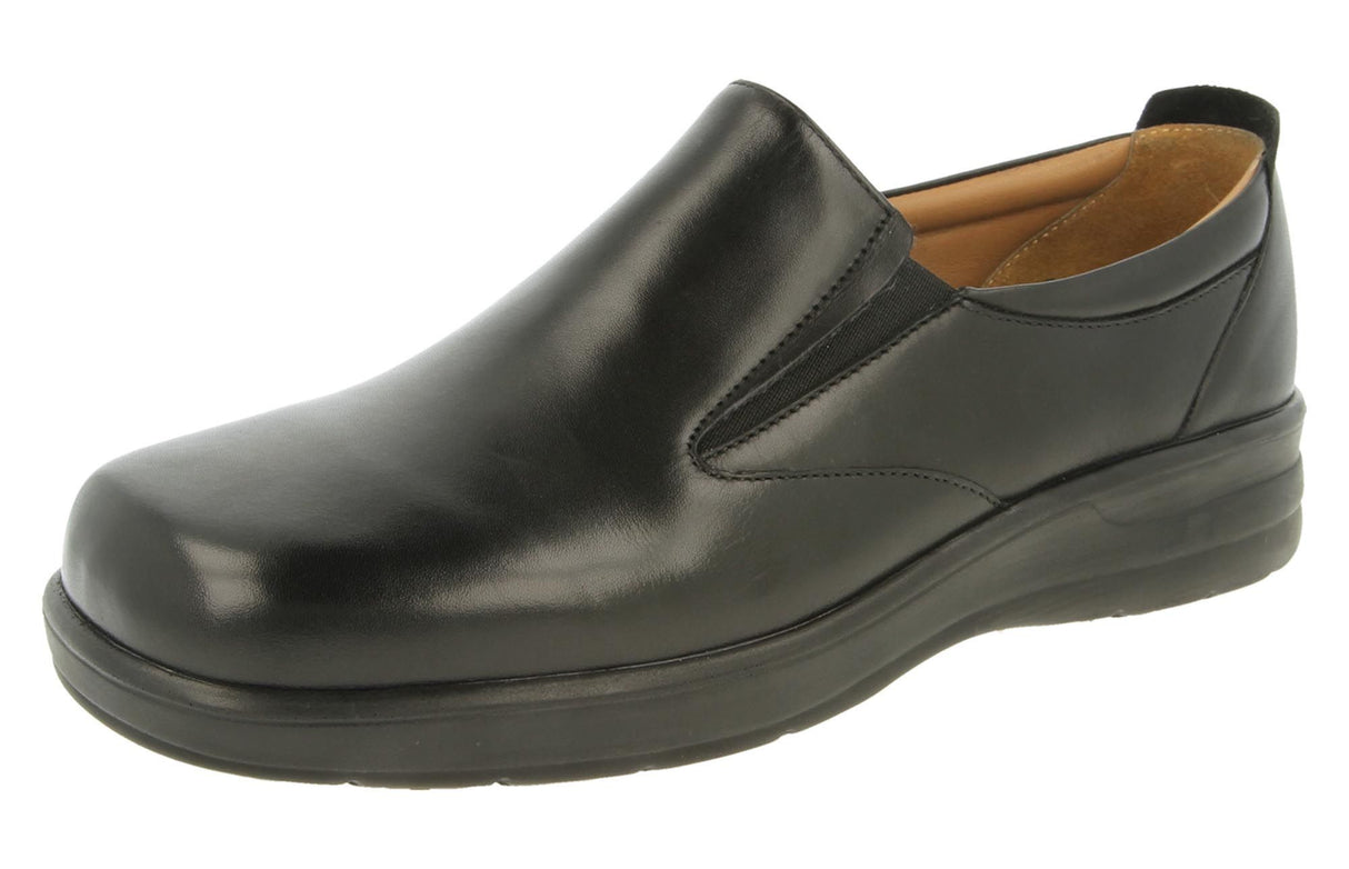 D.B Dalton Extra Wide Slip-On Black Shoe Black