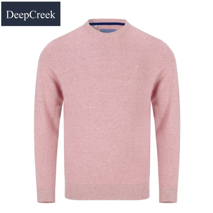 D.C.R.K. Crew Neck Pink Knit Jumper Pink