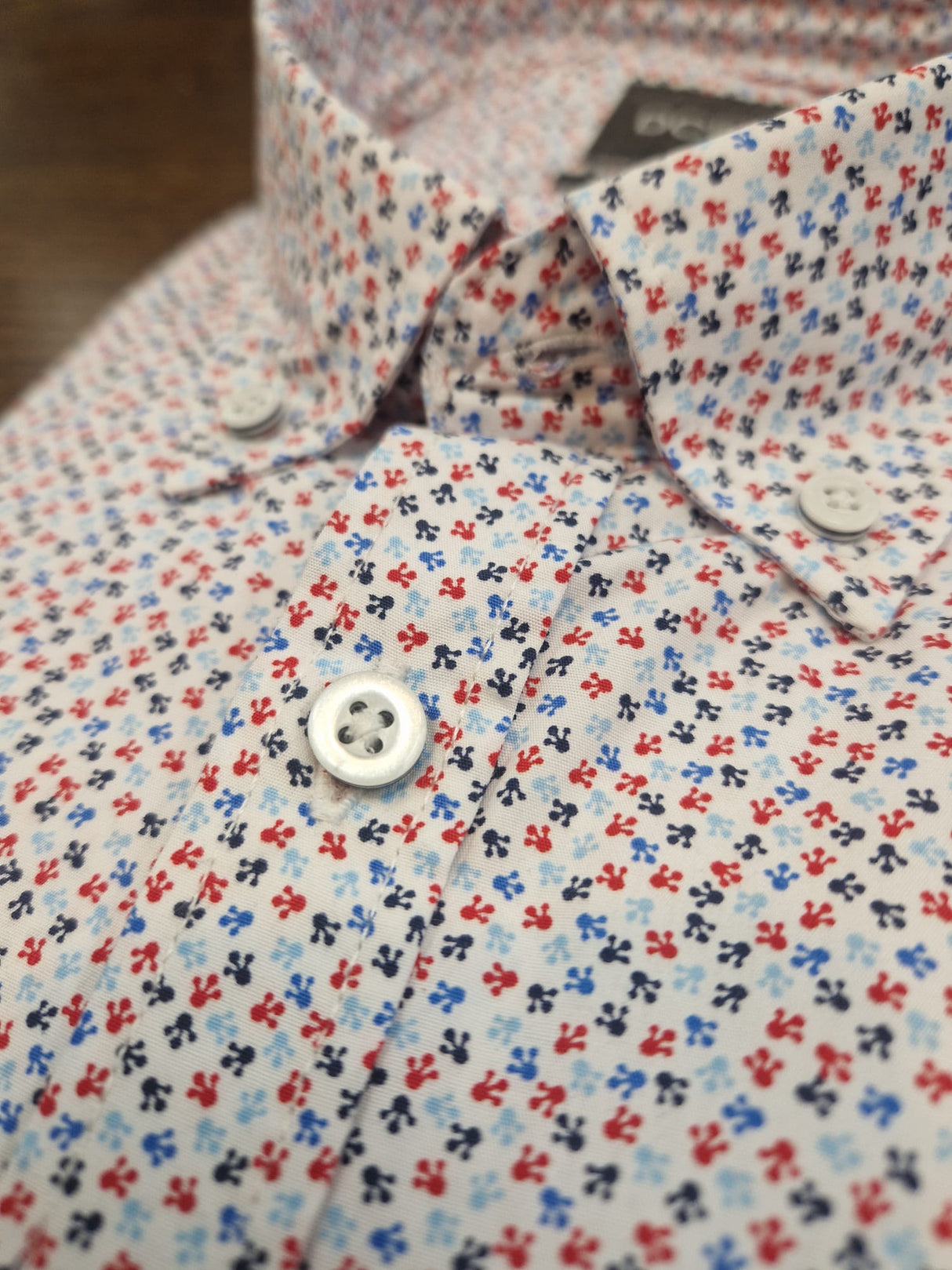 D.C.R.K. Red & Blue Pattern Shirt Red