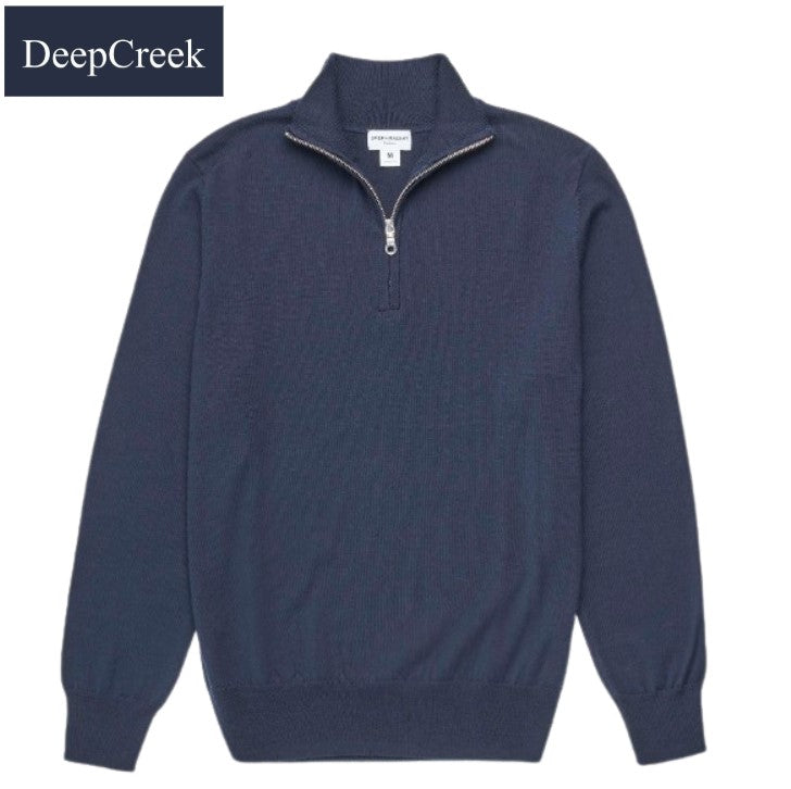 D.C.R.K X-Tall Quarter Zip Navy Knit Navy
