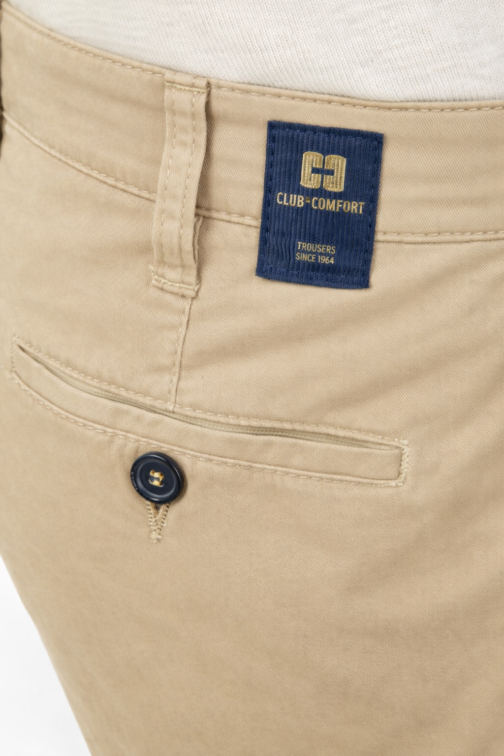 Club Of Comfort Denver Stretch Chinos Beige