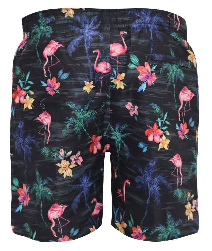Duke Campton Flamingo Black Swim Shorts Black
