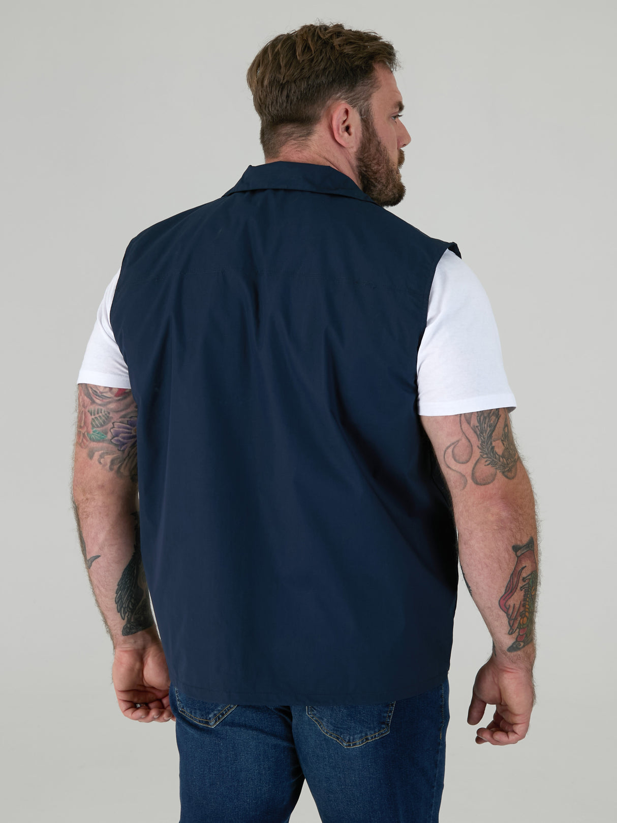 Duke Enzo Multi Pocket Gillet Navy
