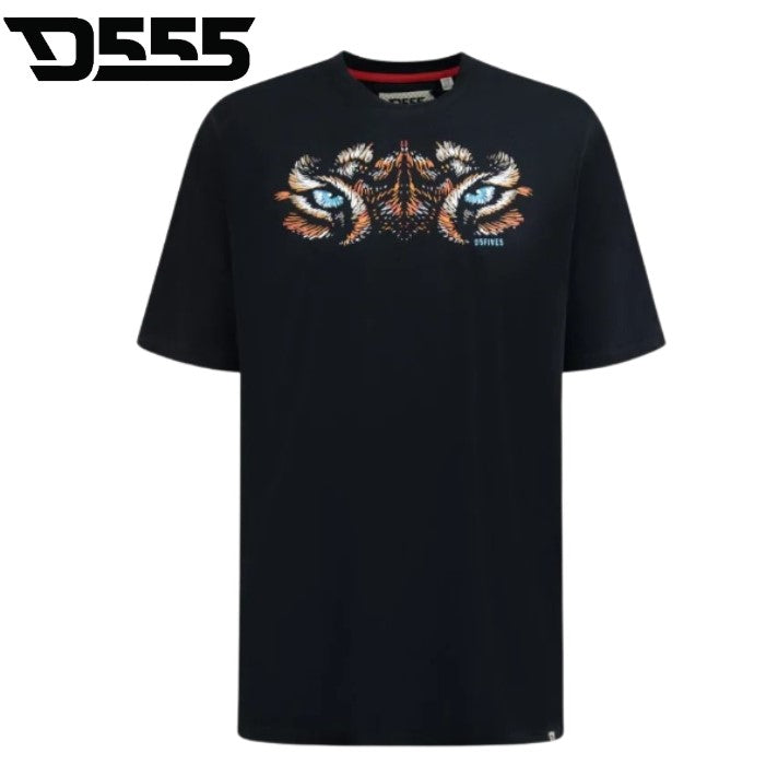 Duke Leamington Tiger Eyes Logo Tee Black